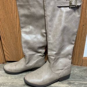 Bamboo knee high boots
